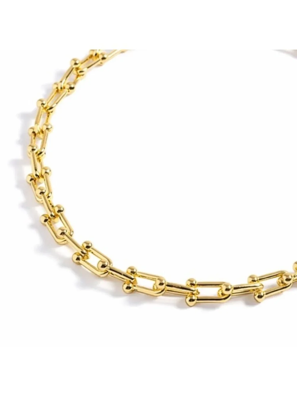 New! Gold Classic U Link Chain Necklace (2014) NWOT